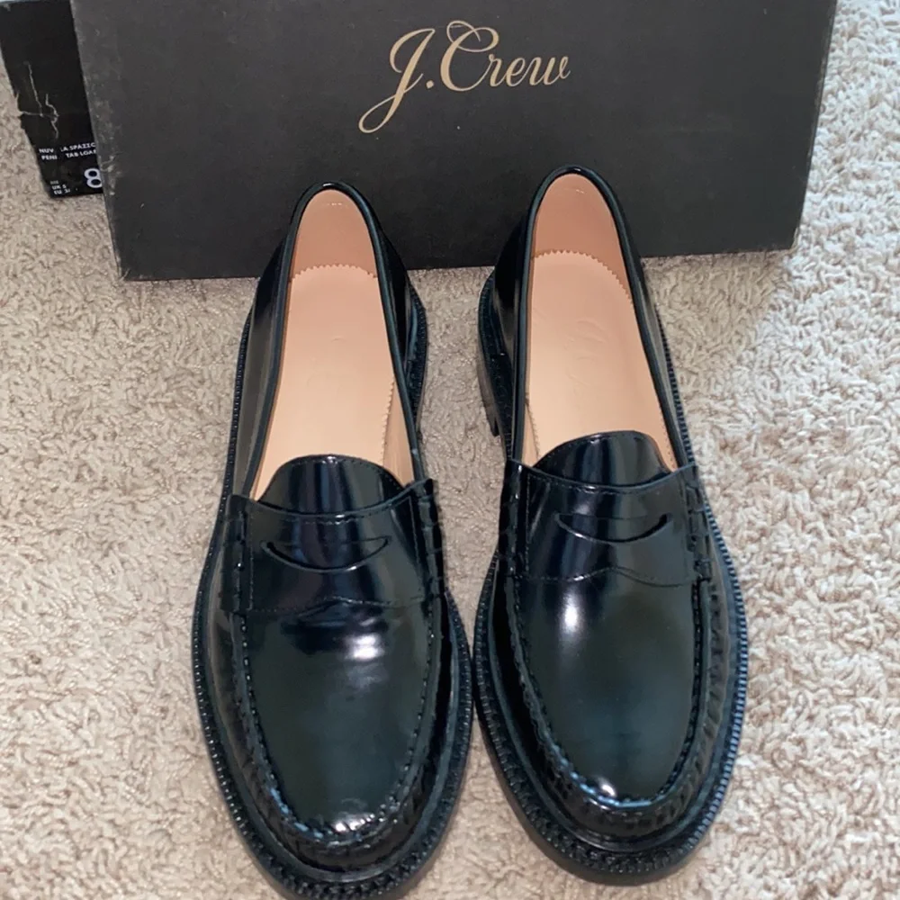 J. Crew Black Leather Loafers - Picture 4 of 9
